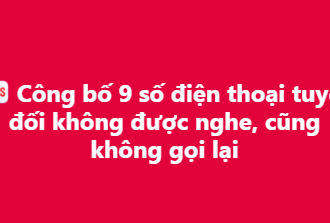 Công bố 9 số điện thoại tuyệt đối không được nghe, cũng không gọi lại…